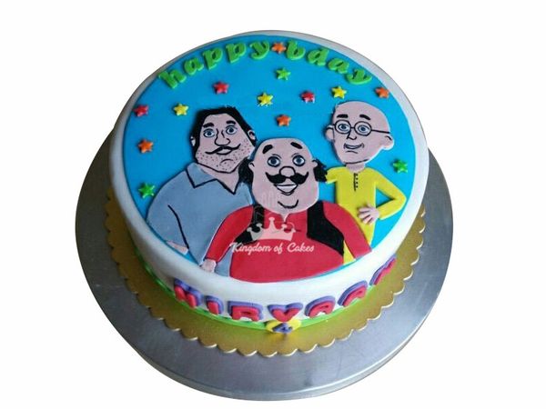 Motu Patlu Cake: Order Online Happy Birthday Motu Patlu Cake